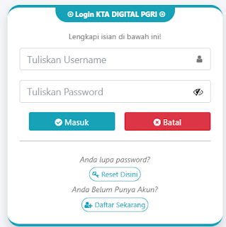 Register PGRI Agam - Persatuan Guru Republik Indonesia Cabang Agam